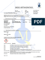 Ficha de Seguridad de Sulfato de Magnesio