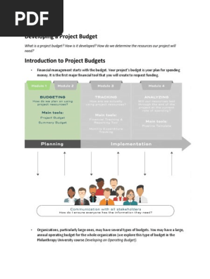 Developing Project Budget P U