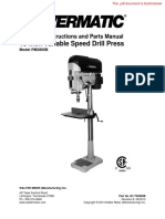 18-Inch Variable Speed Drill Press: Operating Instructions and Parts Manual