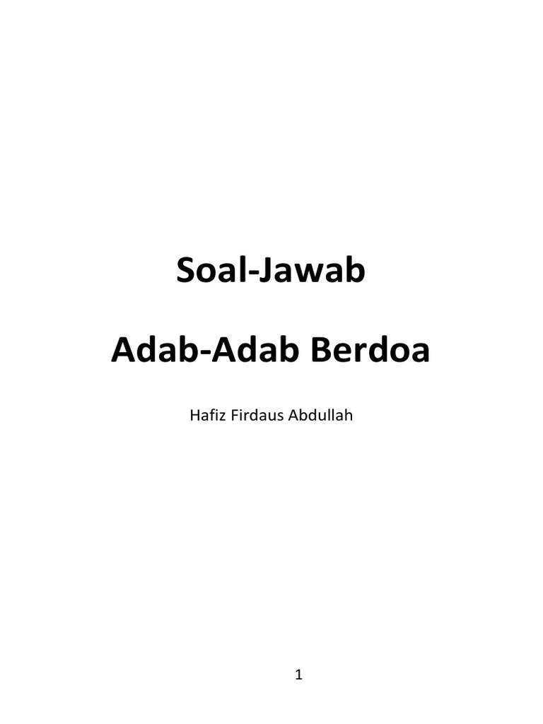 Mengangkat Tangan Ketika Khatib Berdoa Dalam Khutbah Jumaat Ohgembira