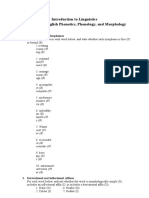 Phonetics and Morphology