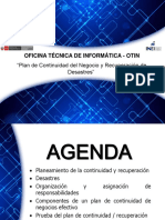 Oficina Técnica de Informática - Otin: "Plan de Continuidad Del Negocio y Recuperación de Desastres"