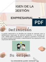 Origen de La Gestion Empresarial