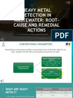 Heavy Metal Detection in Wastewater Root-Cause and Remedial Actions