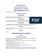 Acuerdo Gubernativo 176-2001 Reglamento de La Ley de Mineria