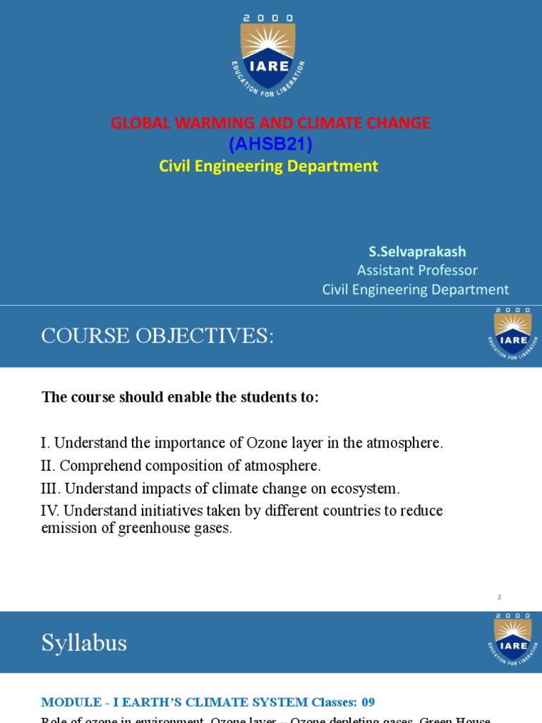 Global Warming and Climate Change | PDF | Ozone Depletion | Climate Change