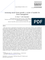 Modelling Mixed Forest Growth A Review of Models For Forest Management