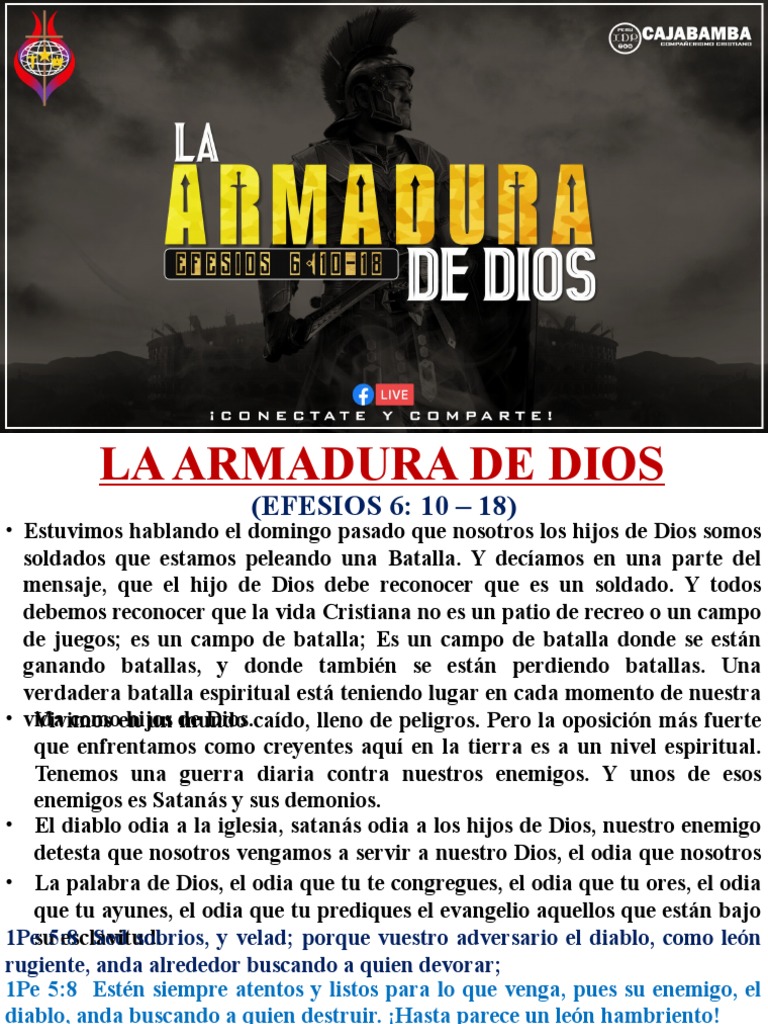 La Armadura de Dios | PDF | Cristo (título) | Pecado
