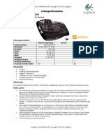 Listungsinformation Wireless Keyboard K350: Artikelnummer: 920-002001 German