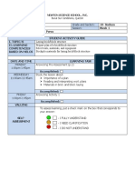 TLE 10-Sodium 1 Week 1 John Lester C. Perez Student Activity Guide I. Topic/S Ii. Learning Competencies Based On Melcs Date and Time Learning Task