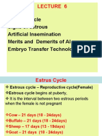 Estrous Cycle Signs of Estrous Artificial Insemination Merits and Demerits of AI Embryo Transfer Technology