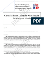 Care Skills For Learners With Special Educational Needs