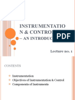 Lecture 1-Introduction Instrumentation and Control Introduction