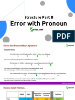 Structure Part B: Error With Pronoun