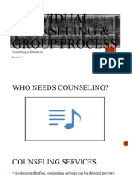 Individual Counseling & Group Process: Counseling in Education Lesson 4