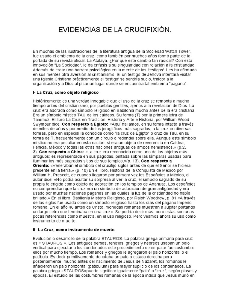 Evidencias de La Crucifixión | PDF | Crucifixion de jesus | Jesús