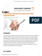 5 Ways and A Powerful Tool To Improve Your Daily Inspection Rounds - Food Safety Experts