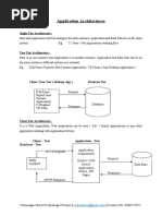 Application Architectures: Single Tier Architecture