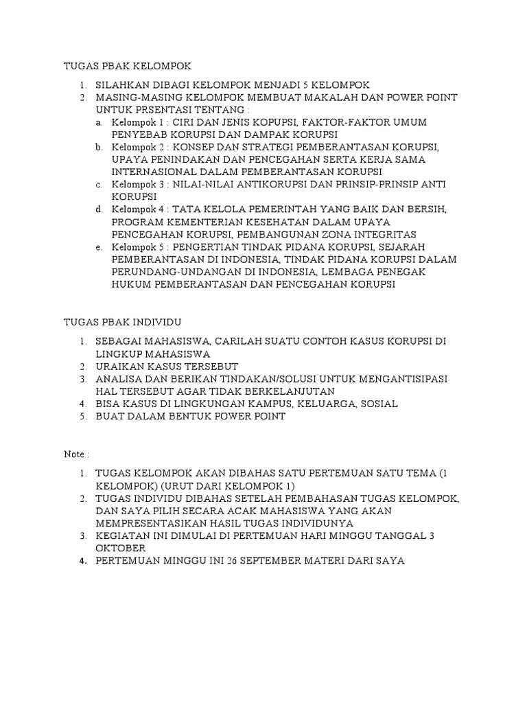 Tugas Pbak | PDF
