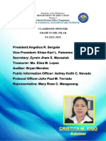 Nalsian-Tomling Elementary School: Classroom Officers Grade Iv-Del Pilar