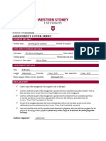 Assignment Cover Sheet: Student Details