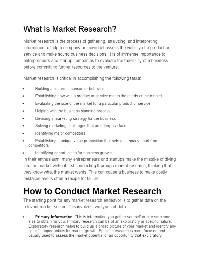 What Is Market Research | PDF | Market Segmentation | Focus Group