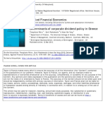 Determinants of Corporate Dividend Policy in Greece