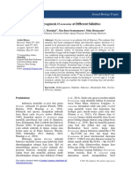 Early Study On Embryogenesis O.woworae at Different Salinities