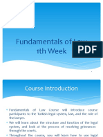 Fundamentals of Law 1. Week