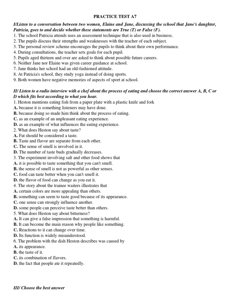 E12-Bdh-Practice Test A7 | PDF | Peer To Peer | Internet
