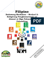 Filipino: Ikalawang Markahan - Modyul 2: Kaligirang Pangkasaysayan NG Alamat at Mga Pahayag Na Pahambing