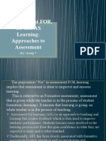 2.4 Assessment For, of and As Learning (GROUP 7)