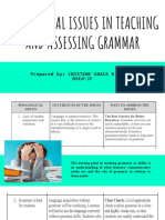 Pedagogical Issues in Teaching and Assessing Grammar