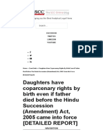 Daughters Have Coparcenary Rights by Birth Even If Father Died Before The Hindu Succession (Amendment) Act, 2005 Came Into Force (Detailed Report)