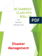 Name-Sambhav Class-9Th ROLL-38: SST Project Holidays HW