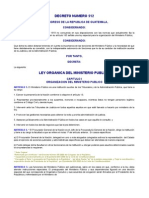 Decreto Numero 512 Ley Organica Del Ministerio Publico