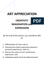 Art Appreciation: Creativity Imagination and Expression