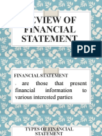 Review of Financial Statement