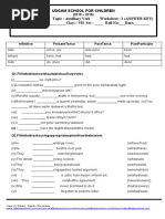 Udgam School For Children Subject: English Topic: Auxiliary Verb Worksheet: 2 (ANSWER KEY) Name: - Class: VII Sec: - Roll No: - Date