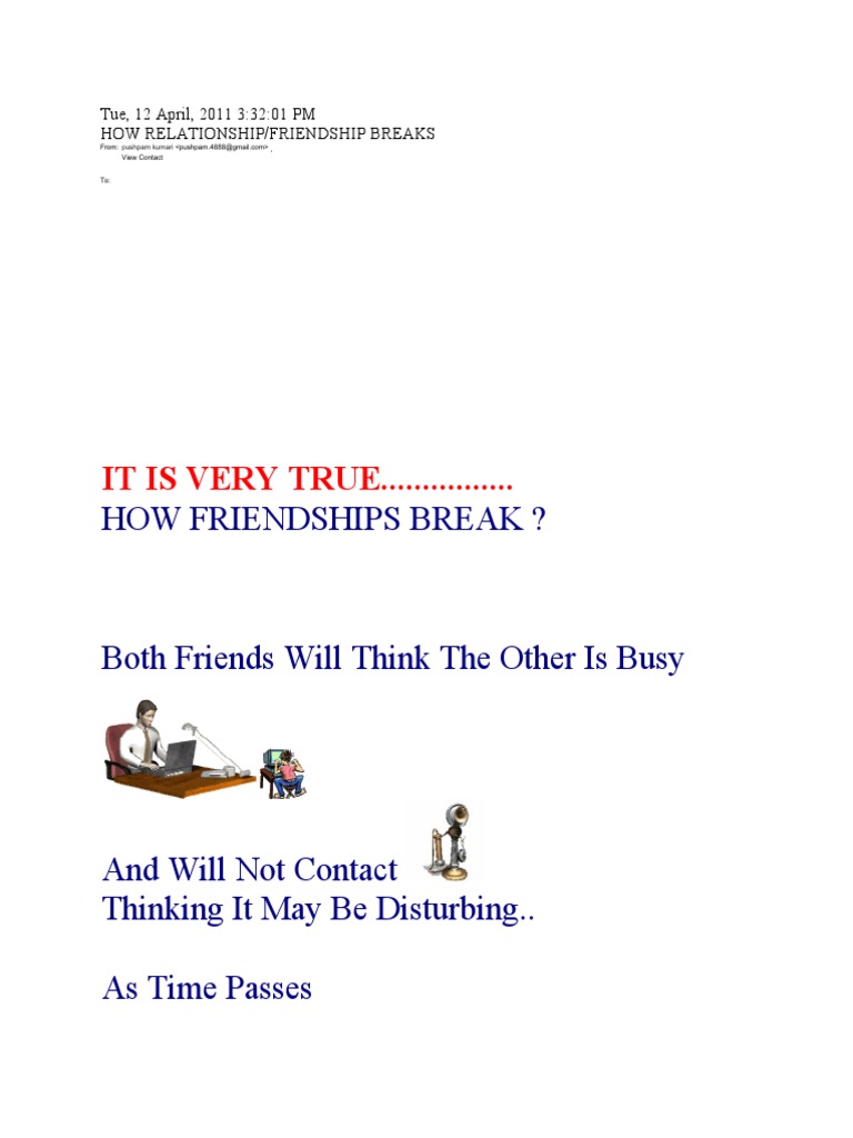 How Friendships Break and Reconnect | PDF | Career & Growth | Lifestyle
