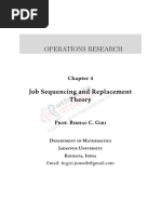 Operations Research: Department of Mathematics