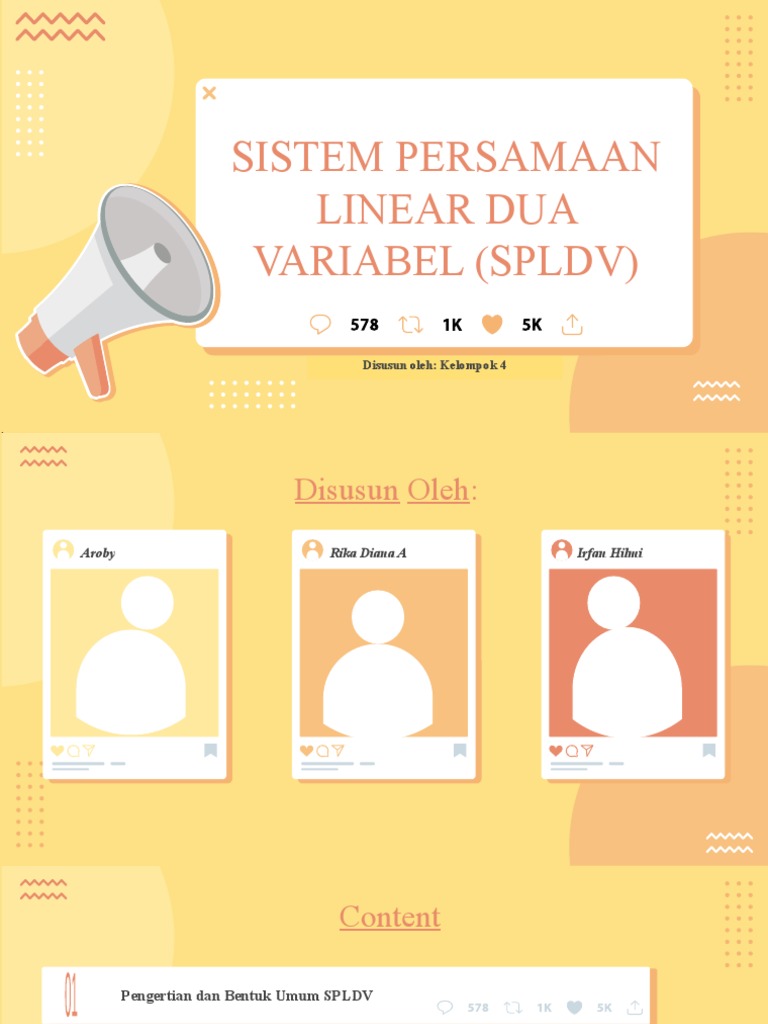 Pengertian dan Metode SPLDV | PDF | Metode & Bahan Ajar