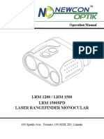 LRM 1200 / LRM 1500 LRM 1500SPD Laser Rangefinder Monocular: Operation