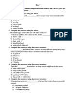 Test 7 For Questions 1-10 Read The Sentence and Decide Which Answer (A, B, C, D or E) Best Fits Each Gap. Circle The Right Answer