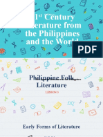 (Presentation) P Lesson 3 Philippine Folk Literature
