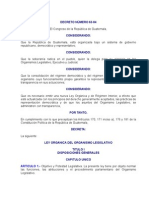 Decreto Número 63-94 Ley Organica Del Organismo Legislativo