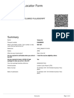 Passenger Locator Form: Amber