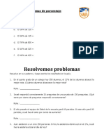 Problemas de Porcentaje