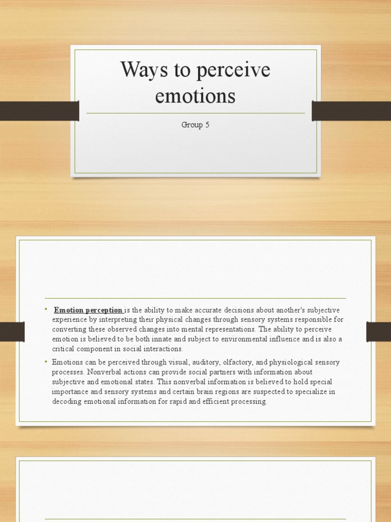 Understanding Emotion Perception Mechanisms | PDF | Emotions | Amygdala