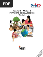 Quarter 1 - Module 1: Physical Education 10 Week 1